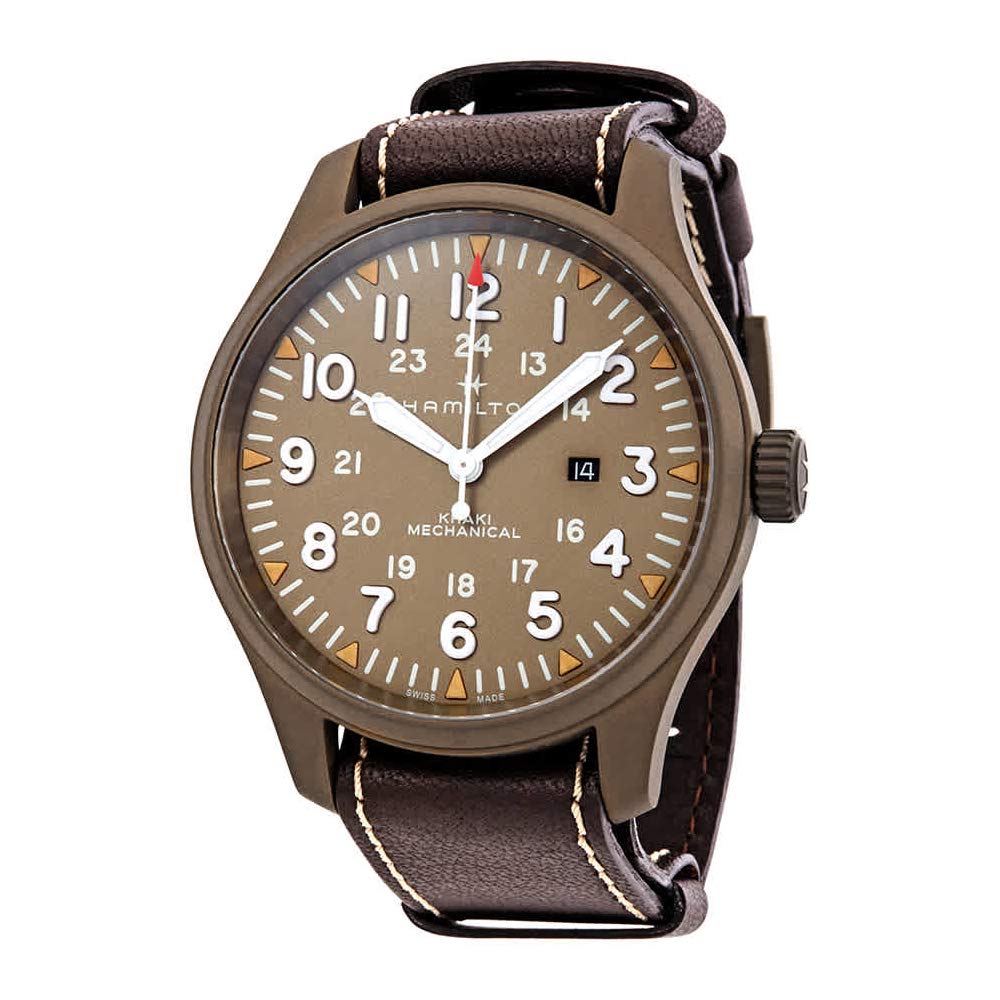  Hamilton Khaki Field Brown Dial Mens Hand Wound