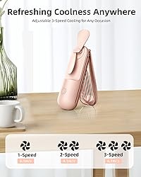 Cutnut Portable Handheld Fan, 3-Speed Foldable Mini