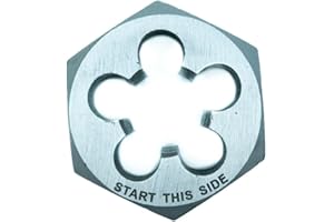 Century Drill & Tool, 98214, 5/8-18 NF, Hex Die, Precision Cut External Threads, High Carbon Alloy Steel