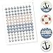 Big Dot of Happiness Ahoy - Nautical Baby Shower or Birthday Party Round Candy Sticker Favors Labels Fit Chocolate (1 Sheet 108)