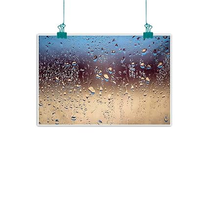 Amazon Com Modern Frameless Painting Rain Close Up Rain
