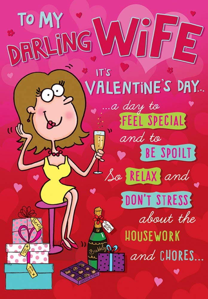 Piccadilly Greetings Valentines Card Wife - 9 x 6 inches