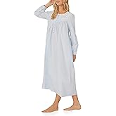 Eileen West Queen Anne’s Lace Womens Sleepwear & Loungewear - Heirloom Dream Collection - 100% Cotton Longsleeve Nightgown