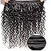 Dinoce Compatible with Longqi Beauty Brazilian Curly Unprocessed Virgin Hair 3 Bundles Remy Human Hair Jerry Curly Weave 300g (16 18 20 Inch, Natural Black)