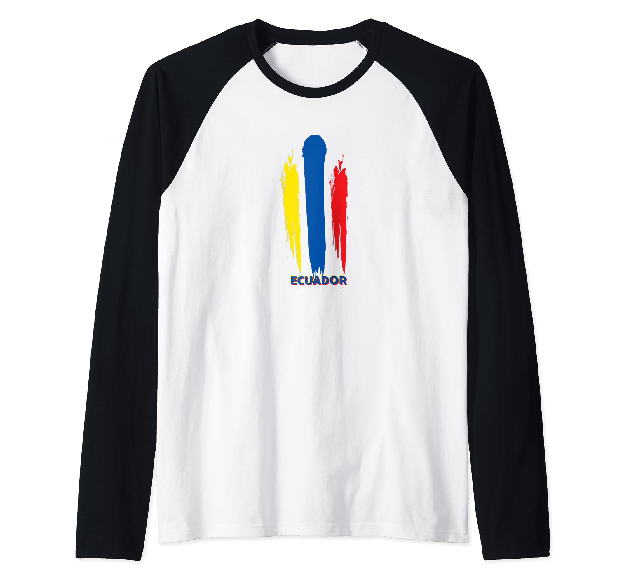 Flag Ecuador Raglan Baseball Tee