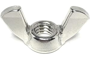 FASTENER CART 1/4-20 Stainless Steel Wing Nuts 1/4-20 Butterfly Nuts 316 Marine Grade Stainless Steel (5 Pieces)