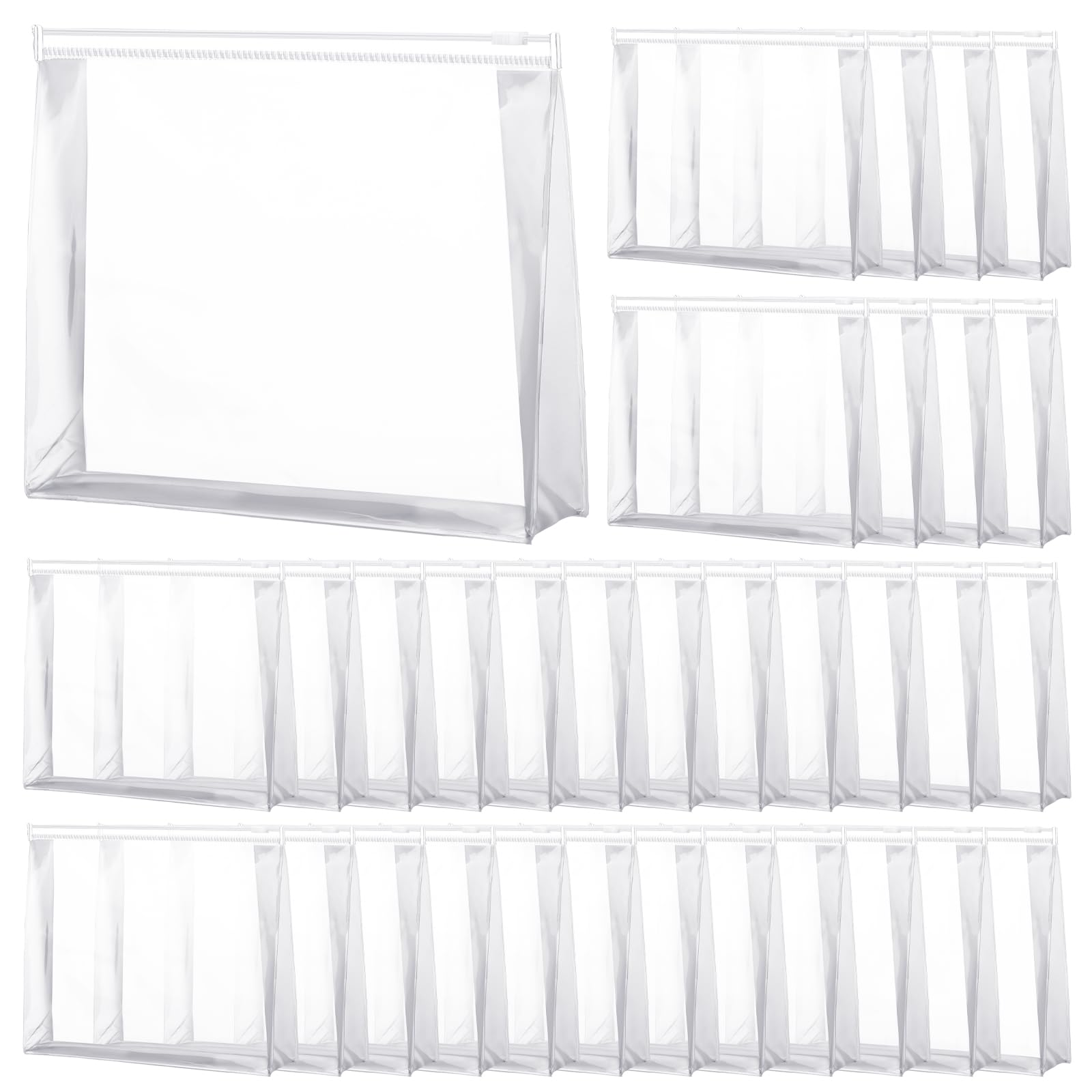 Photo 1 of Xuniea 50 Pcs Mini Clear Makeup Bag Small Clear Zipper Pouch Travel Plastic Cosmetic Organizer Waterproof for Toiletries Swimsuit Bikini Bathing Suit(11.81'',Transparent)