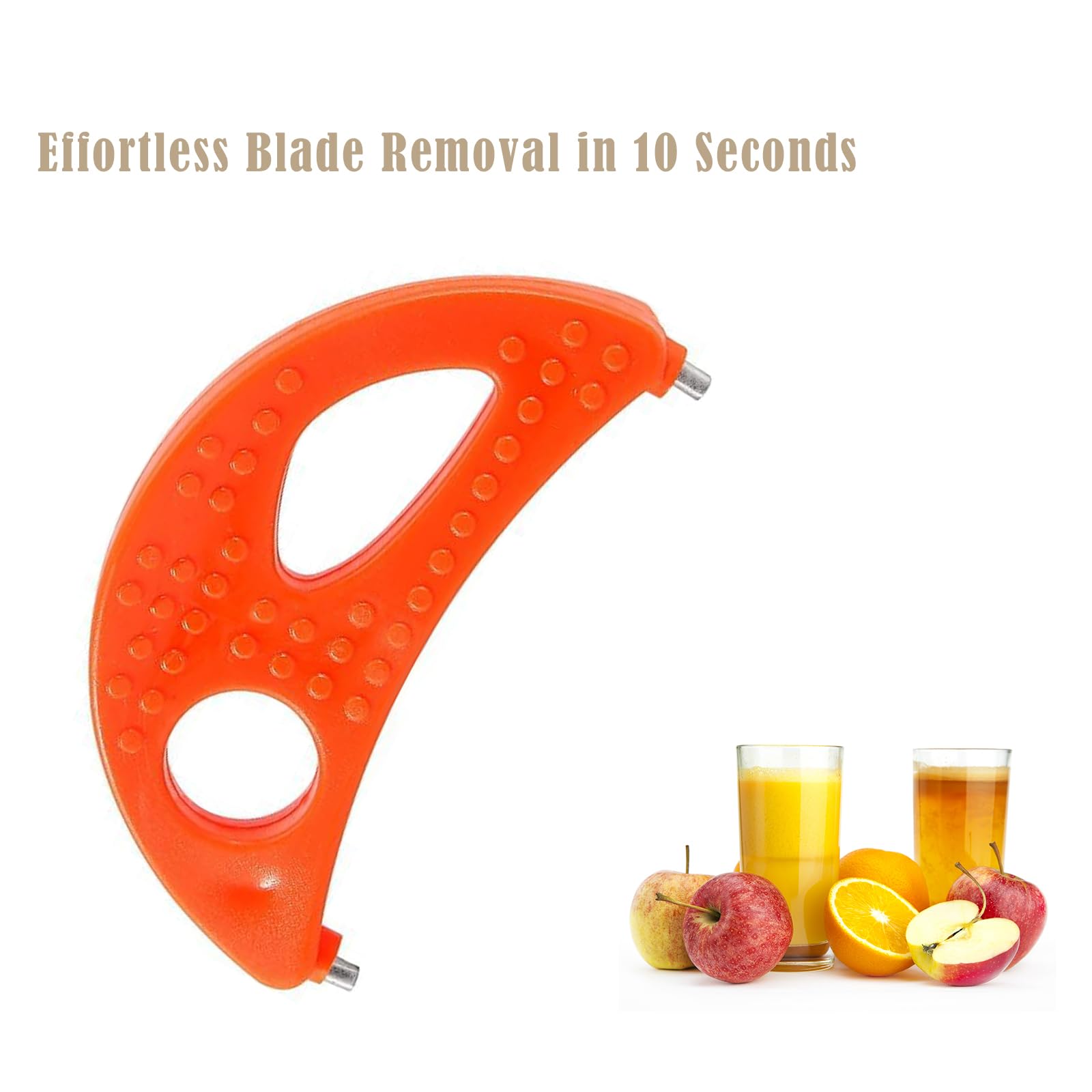 Crescent Tool Compatible for Jack Lalanne Power Juicer CL003AP E1188 E1189 MT1000 Juicer Replacement Parts (Orange)