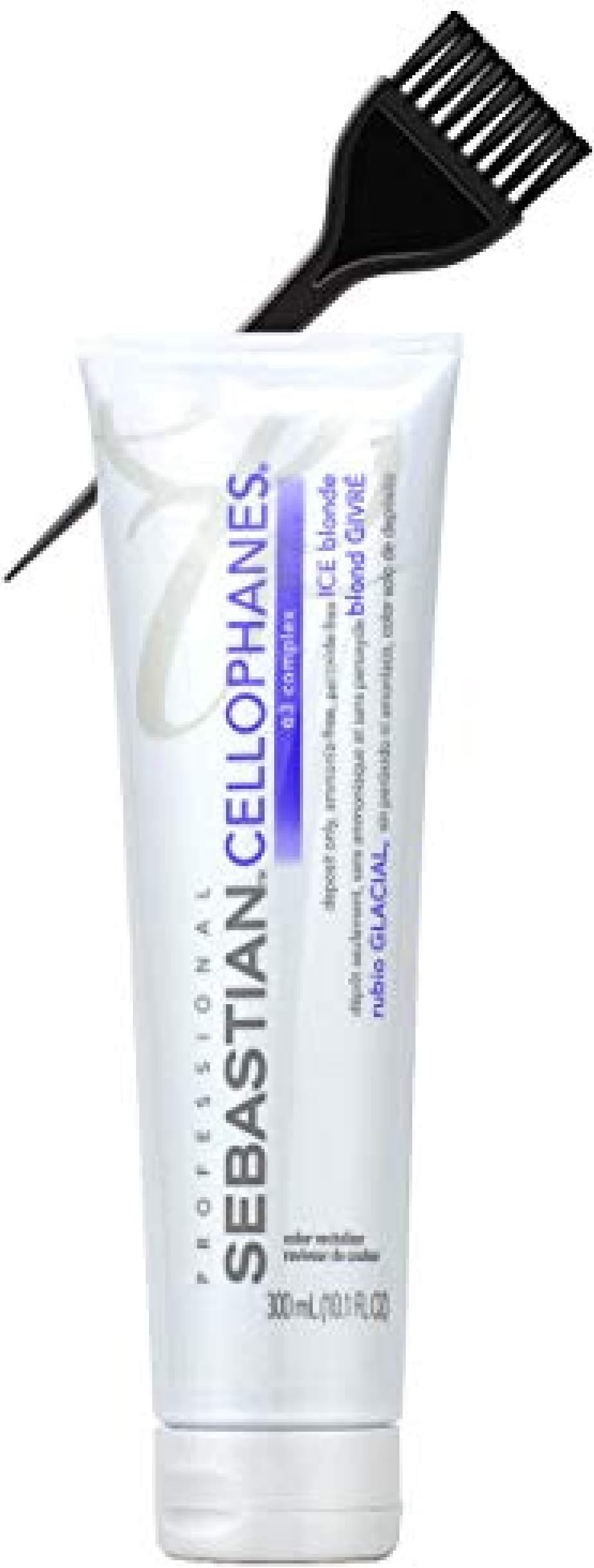 CELLOPHANES, Hair Color Revitalizer with A3 Complex Conditioner, Deposit Only, Ammonia-Free, Peroxide-Free (with Sleek Tint Applicator Brush) Haircolor Dye (ICE BLOND - 10.1 oz / 300 ml. - Ice Blonde)