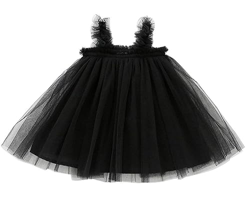 GSVIBK Baby Girls Tutu Dress Toddler Infant Tulle Skirts Sleeveless  Sundress Mini Dress Bubble Layers 9M Black 708 in Oman Whizz Special  Occasion