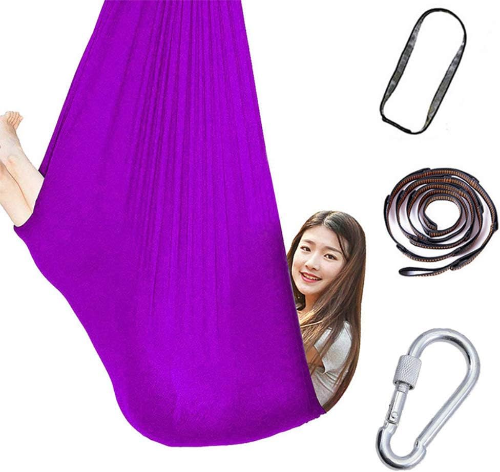 Ailinwenhua Indoor Therapy Swing for Kids Child Teens with Special Needs Cuddle Hammock Swing Hammocks Hanging Chair Sensory Swing Aerial Flying Yoga Hammock
