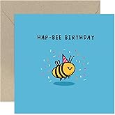 Old English Co. Cute Birthday Card for Cousin - Funny Bumble Bee Birthday Card for Women and Men - Cute Birthday Gift for Him or Her - Best Friend, Brother, Sister, Colleague | Blank Inside