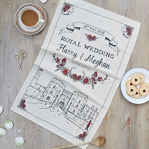 Royal Wedding Tea Towel/Kitchen Towel - 100% Cotton - Made in Britain