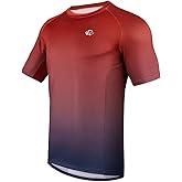 ROTTO Mens MTB Jersey Mountain Bike Cycling Shirt Short Sleeve for MTB BMX Downhill Wicking Quick Dry