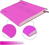 MerryNine Suspension Files 15PCS Polypropylene A4 Pink with Tabs Card Inserts view 4