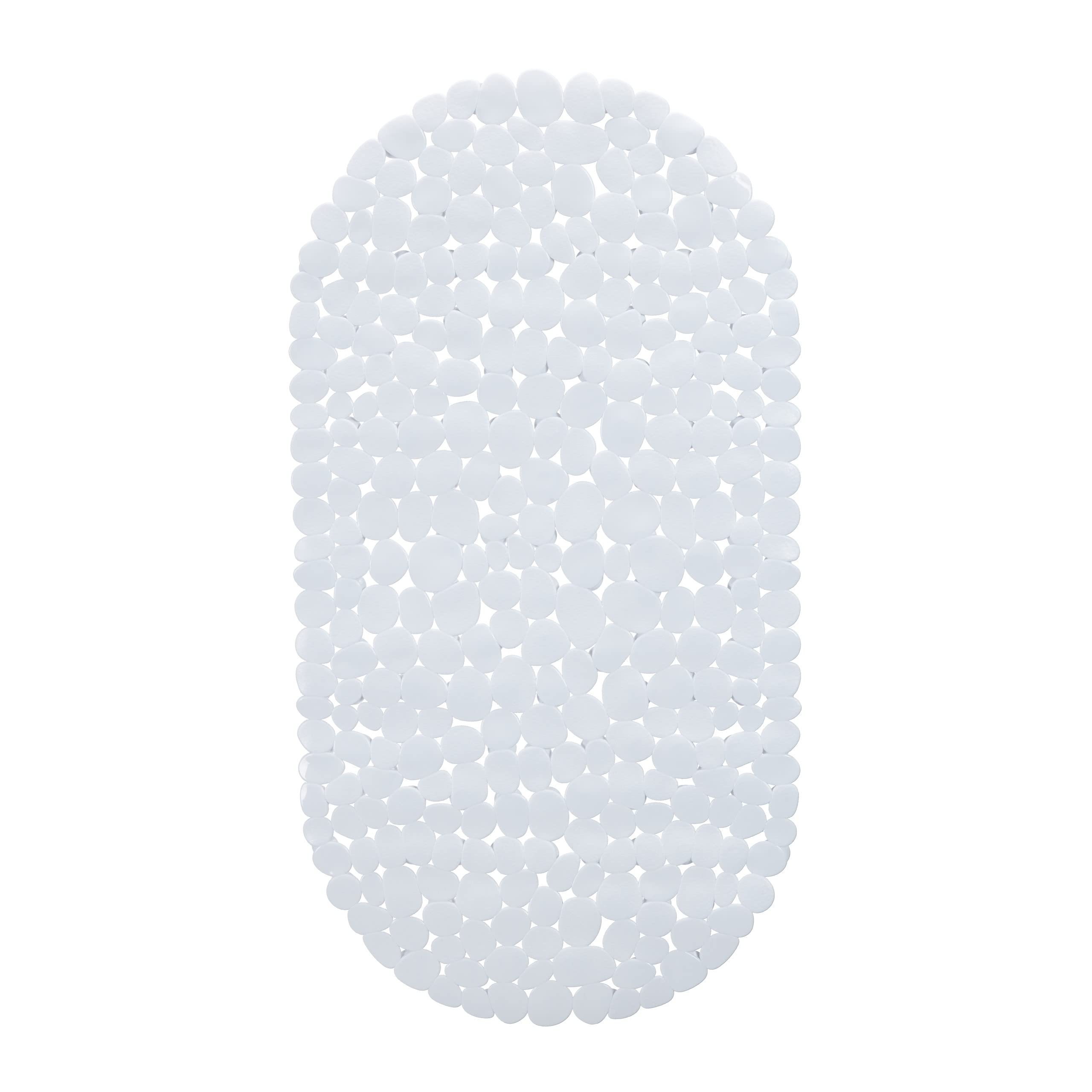 Relaxdays Anti-Slip Bath Mat, Stone-look, Non-Slippery Suction Cups, Washable, W x D: 36 x 68 cm