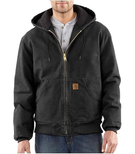 Carhartt アクティブジャケット　ダークブラウン　Large Tall Carhartt Men's Sandstone Active Jacket,Brown (Closeout),Small at
