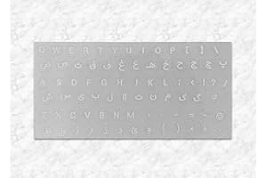 2 Pieces of Transparent Persian/Farsi Keyboard Stickers – Bubble Style Farsi + English Letters (White Letters)