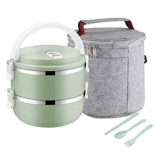 Fiambreras Acero Inoxidable Fiambrera, 2 A 4 Capas Sello Superior ...