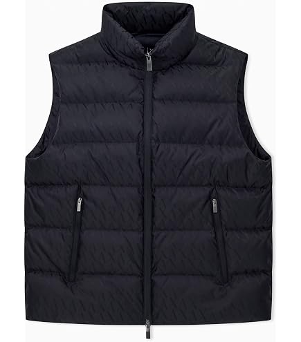 Armani Exchange Men's Real Down Quilted Packable Vest, Navy