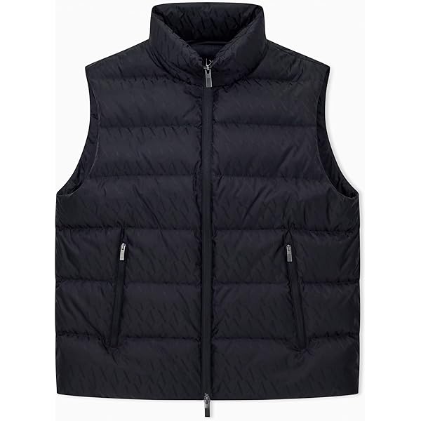 Armani Exchange Men's Real Down Quilted Packable Vest, Navy