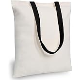 TOPDesign 24-Pack Economical Cotton Tote Bag, Lightweight Medium Reusable Grocery Shopping Cloth Bags, Suitable for DIY, Advertising, Promotion, Gift, Activity