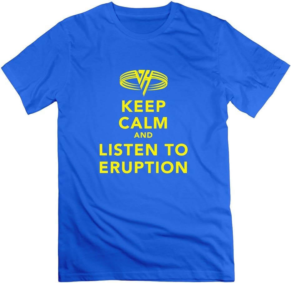 AJLNA Men's Keep Calm And Listen Eruption T-Shirt Black