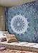 Blue Mandala Tapestry, Mandala tapestries, Indian Bedspread, Queen Mandala Wall Hanging