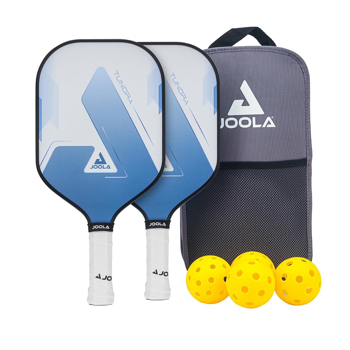 JOOLA Tundra Pickleball Set – 2 Fiberglass Paddles, 4 Balls & Carry Bag for Intermediate Players