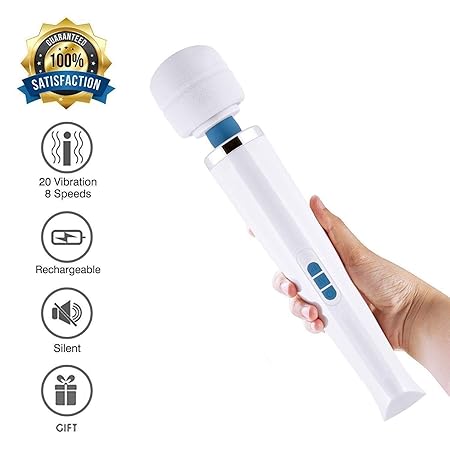 Magic Wand Massagestab, James Love Silikon Kabelloser Therapeutische Handheldmassagegerät mit 20 intensiv Vibrationsmodi, Wan