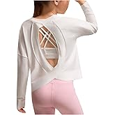 SOLY HUX Girl's Long Sleeve T-Shirt Cutout Athletic Shirts Basic Sports Tee Tops Activewear