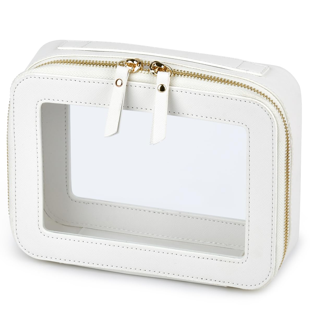 Clear Makeup Bag Skincare Bag Waterproof Cosmetic Case Travel Toiletry Bag Car Essentials and Organiser with Double Zippers