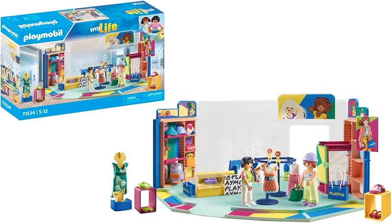 71534 Boutique de vêtements - MyLife - Comprend Trois Personnages, Une Caisse, Une vitrine et des Accessoires - Dès 5 Ans