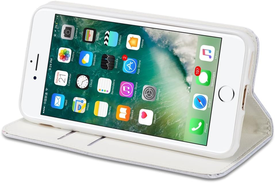 ZCDAYE Flip Wallet Case Cover - White, iPhone 5/5S/SE - Image 4