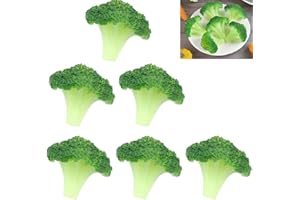 6 PCS Imitation Broccoli Pieces, Artificial Vegetable Broccoli Simulation Home Kitchen Party Decoration Realistic