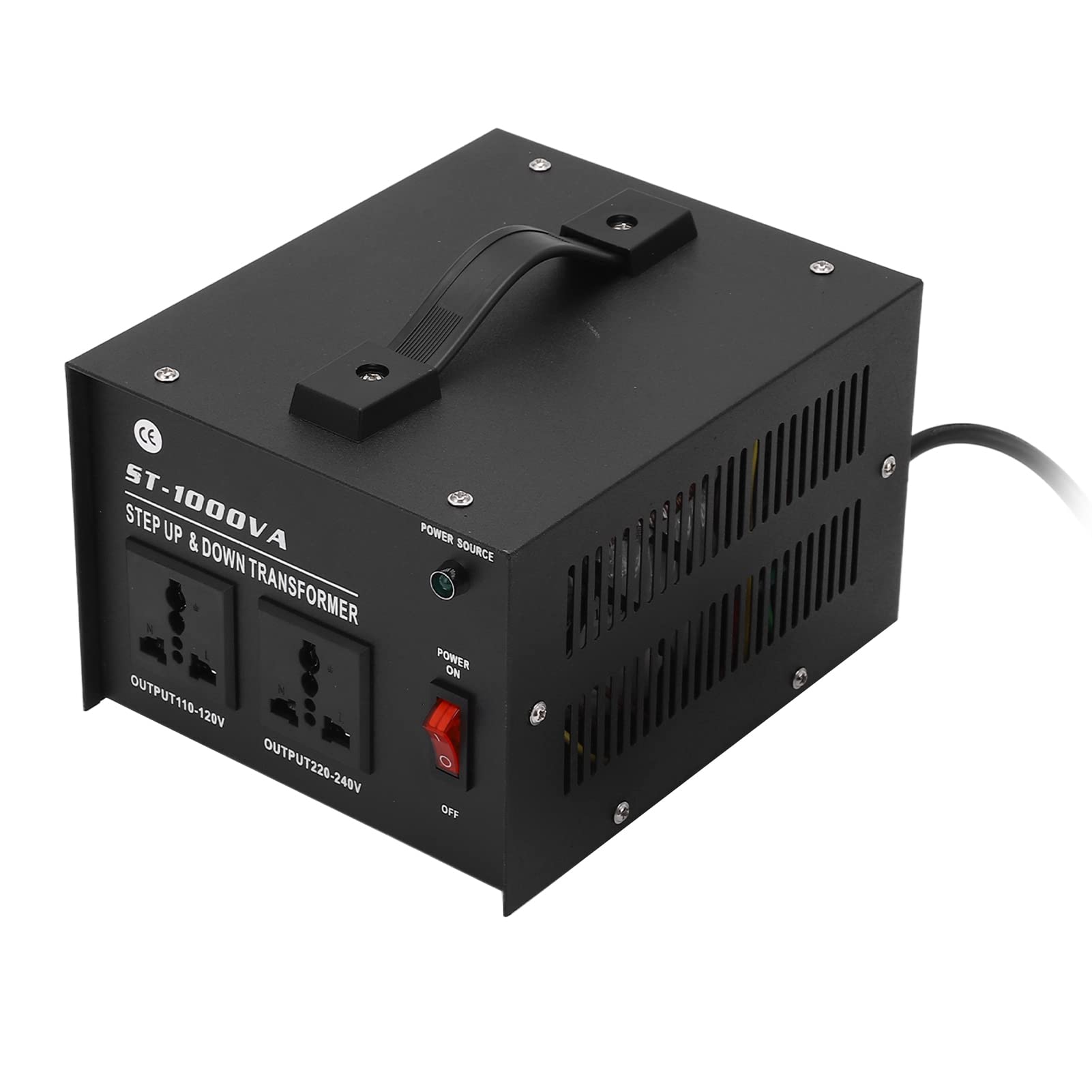 Transformador reductor de 1000 W Fuente de alimentación ST-1000VA Transformador de elevación Impulsores de 110 V a 220 V Buckers de 220 V a 110 V con clasificación de corriente de 9 A
