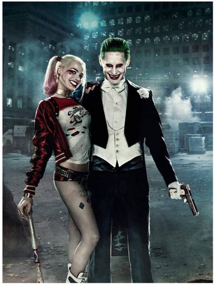 Dtdsht (23.6x35.4inch) 5D DIY Diamond Painting Harley Quinn Suicide Squad Diamond Embroidery Cross Stitch Almaznaya Full Round Drill Needlework