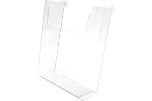 SSWBasics Clear Acrylic Literature Holder for Wire Grid | Fits 8.5 x 11 Inch Documents | Durable & Versatile