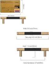Amerdeco 10 Pack 3 Inch Matte Black Champagne Bronze Knurled Cabinet Pulls view 6
