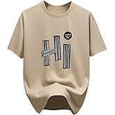 Floerns Men's Summer Tops Short Sleeve Graphic Crew Neck Casual Tee Shirts