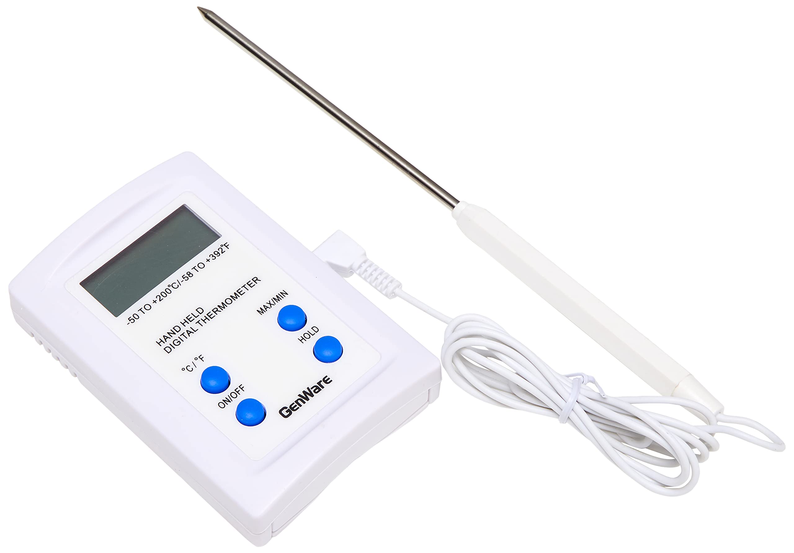 Genware NEV-THERM-MSP Multi-Use Thermometer, Stem Probe