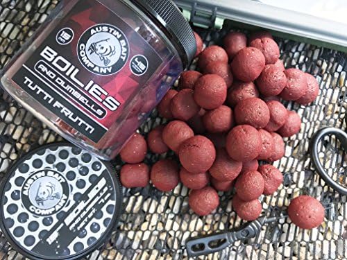 Austin Bait Company 7oz (~50/tub) 15mm Tutti Frutti Boilies & Dumbells | Hard Dough Carp Bait & Catfish Bait