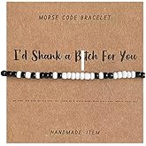 Lemua I'd Shank A B for You Morse Code Bracelet for Women Friendship Bracelet Jewelry