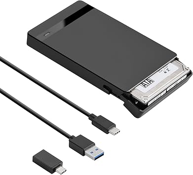 Caja de Disco Duro, Caja Funda de Protección AGPtek para Disco Duro Externo USB 3.1 de