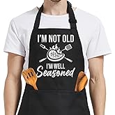 SANDJEST Funny Apron for Dad - Birthday Father’s Day Cooking Grilling Gifts for Mens