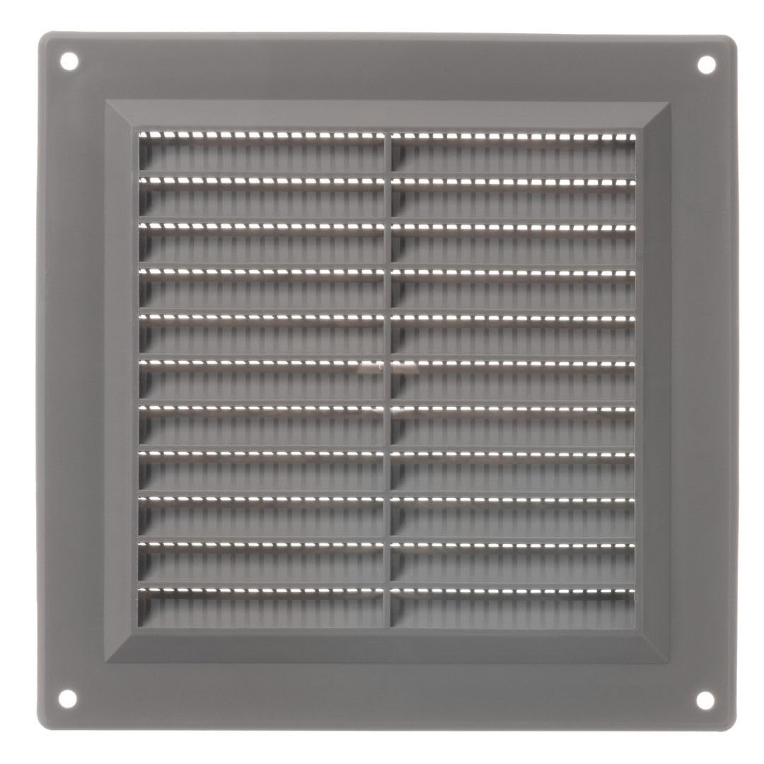 LIRAST 150x150mm / 6x6 inch Grey Plastic Ventilation Grille - Air Vent Cover