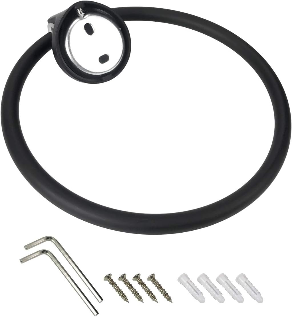 Qualward Bath Towel Ring Holder Wall Mounted Stainless Steel Hand Towel Rings Hanger for Bathroom (2 Pack): Home & Kitchen