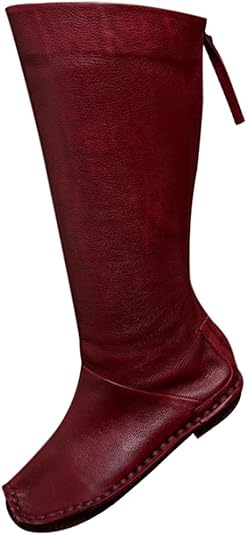 back zip knee high boots
