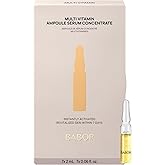 BABOR Multi Vitamin Ampoule Concentrate, Revitalize Dull Tired Skin, Vitamin A Increases Radiance, Vitamin C Evens Tone, Niacinamide Supports Skin Barrier, Vitamin Skincare Capsules, 7 Treatments