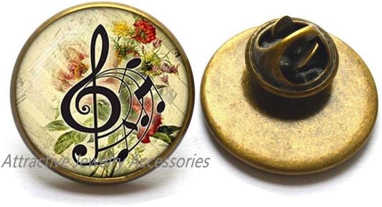 Wklo0avmg Handcrafted Music Pin Music Brooch Piano Brooch Musicians Art Jewelry for Romantic Lovers,QK163